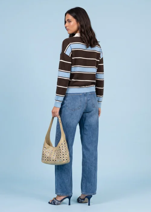 Urban Bliss Blue Wool Blend Stripe Jumper - S Image 3
