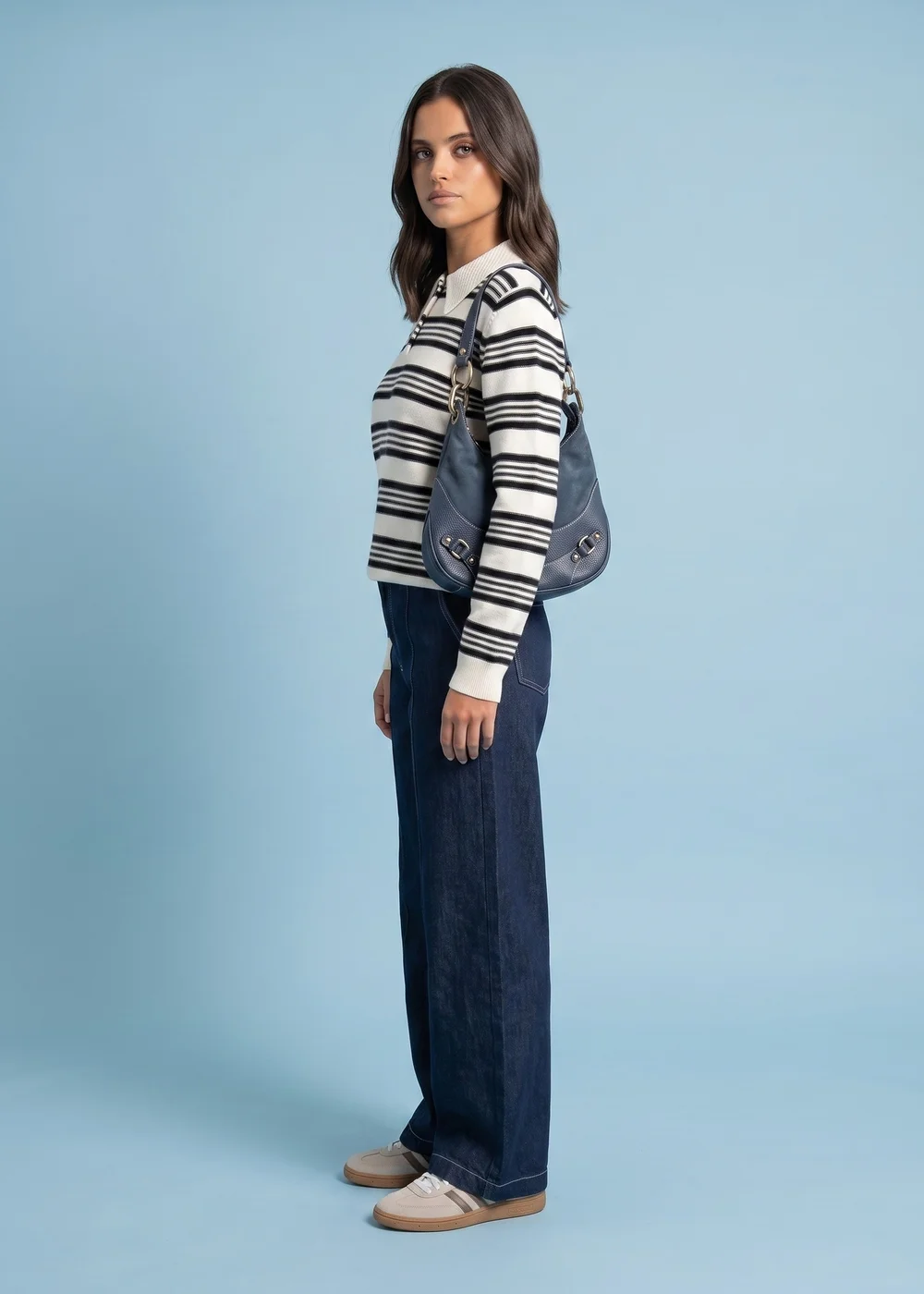 Urban Bliss Cream Stripe Jumper - S Image 2