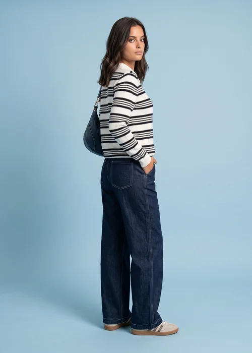 Urban Bliss Cream Stripe Jumper - S Image 3