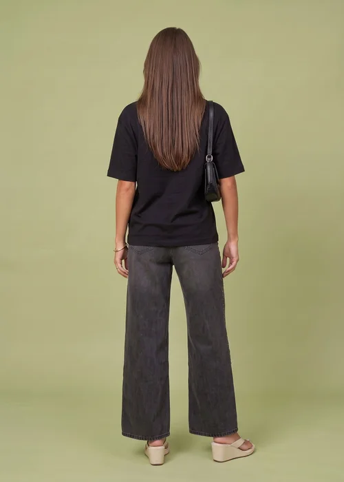 Urban Bliss Black Studded Wide Leg Jean - 12 Image 3