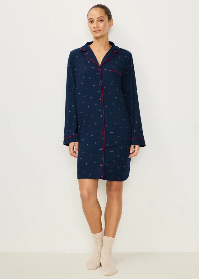 Navy Candy Cane Nightie