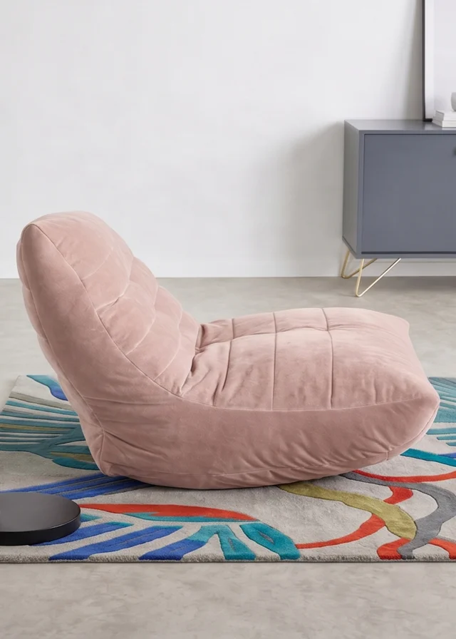 Kaikoo Pink Velvet Lounger Large