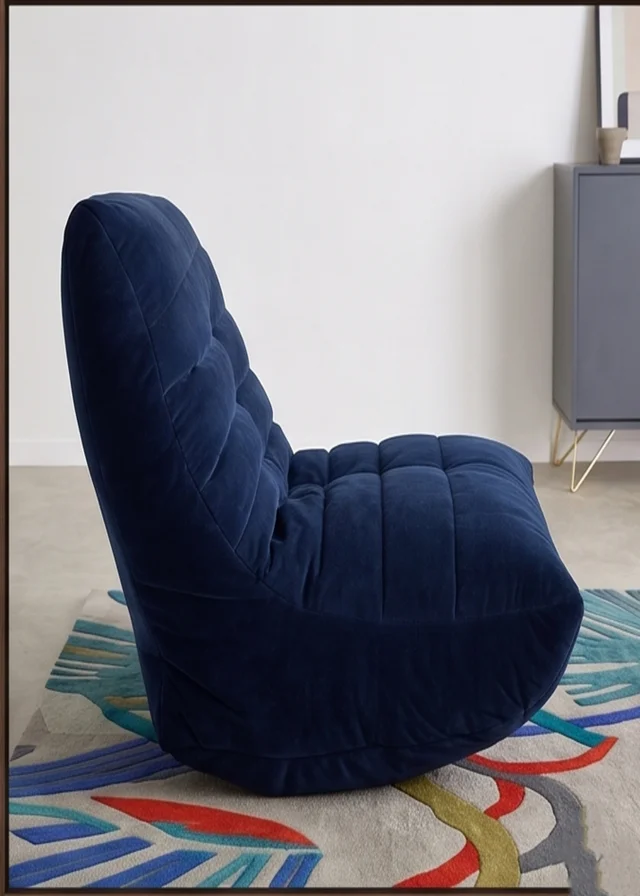 Kaikoo Blue Velvet Lounger Large