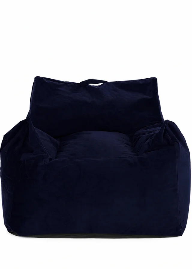 Kaikoo Blue Velvet Armchair Large