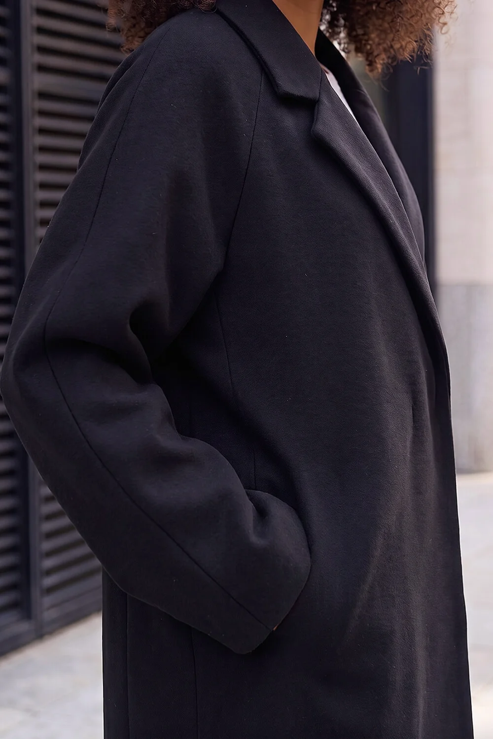 Dusk Black Single Breasted Longline Coat - 16 Image 4