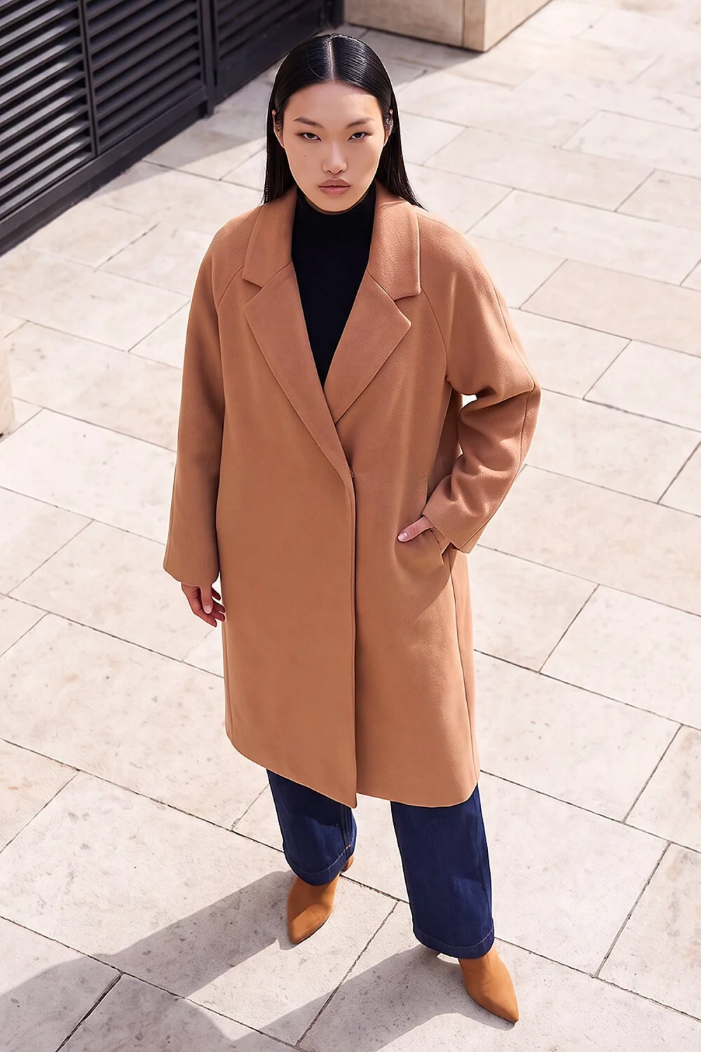 Dusk Beige Single Breasted Longline Coat - 16 Image 2