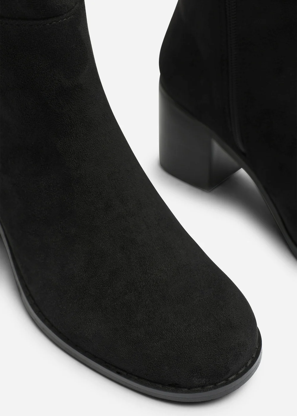 Where's That From Kalenae Black Ruched Block Knee High Boot - 5 Image 4