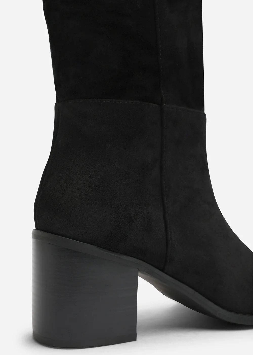 Where's That From Kalenae Black Ruched Block Knee High Boot - 5 Image 5