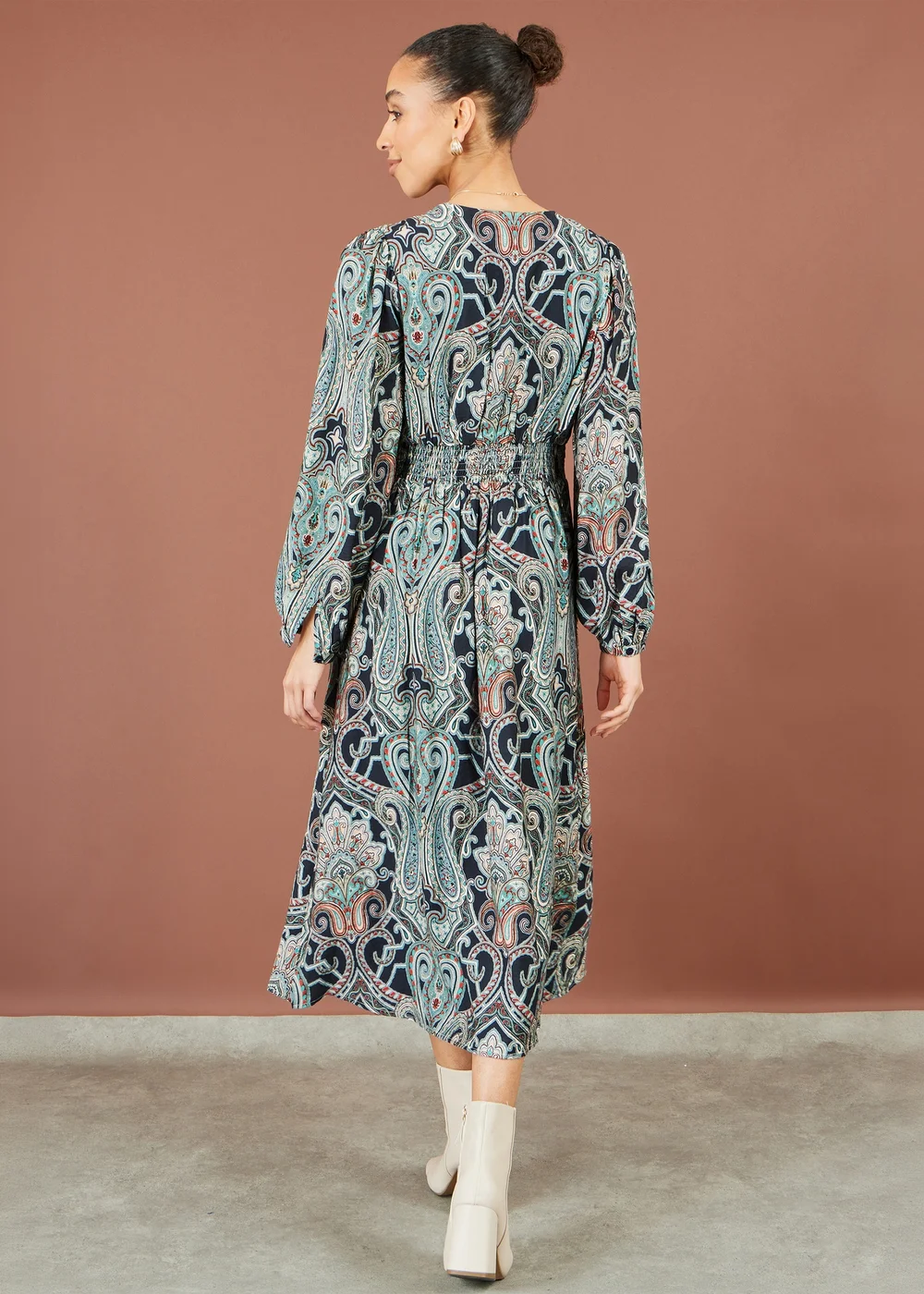 Yumi Green Paisley Print Midi Dress - 12 Image 3