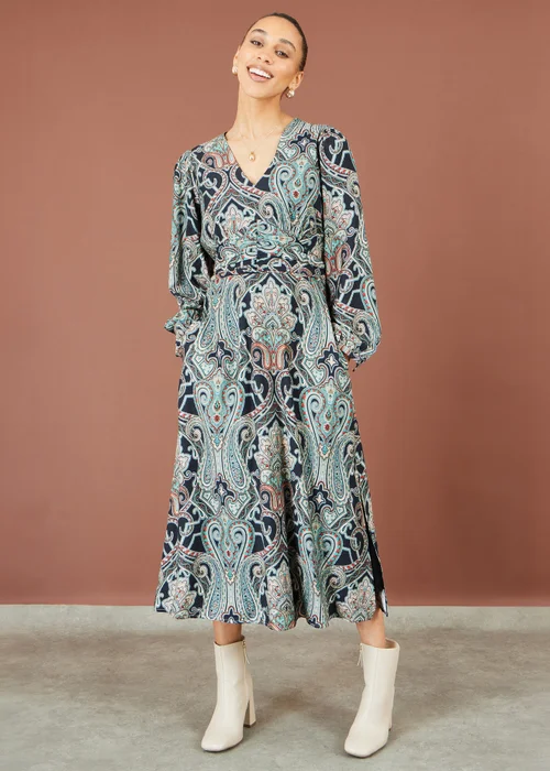 Yumi Green Paisley Print Midi Dress - 12 Image 2