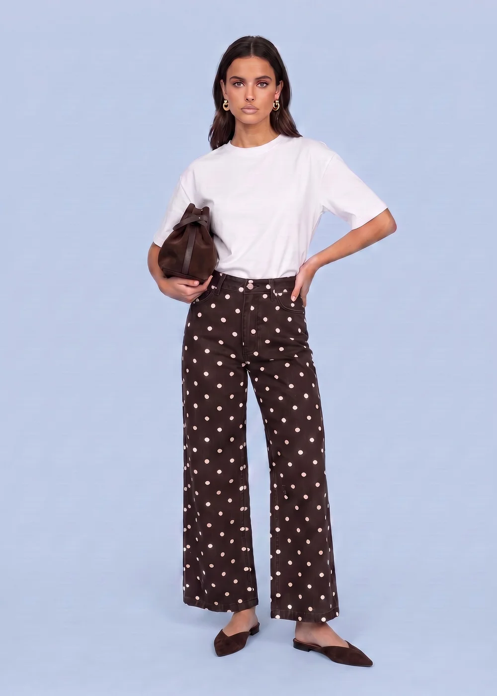 Urban Bliss Chocolate Spot Wide Leg Jean - 14 Image 1