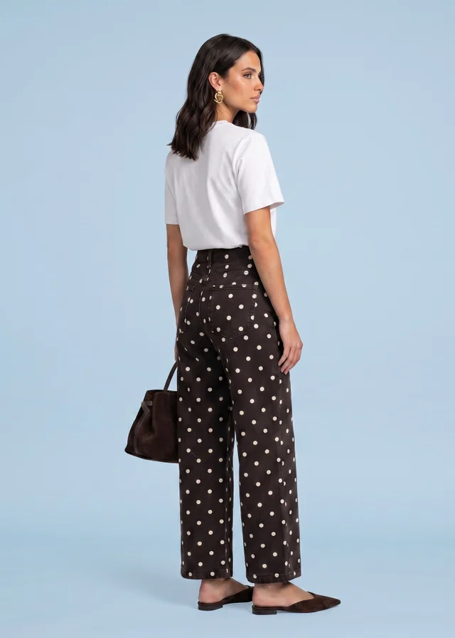 Urban Bliss Chocolate Spot Wide Leg Jean