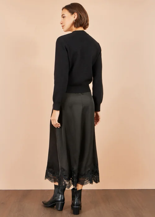 Yumi Black Sparkle Bow Cardigan - L Image 2