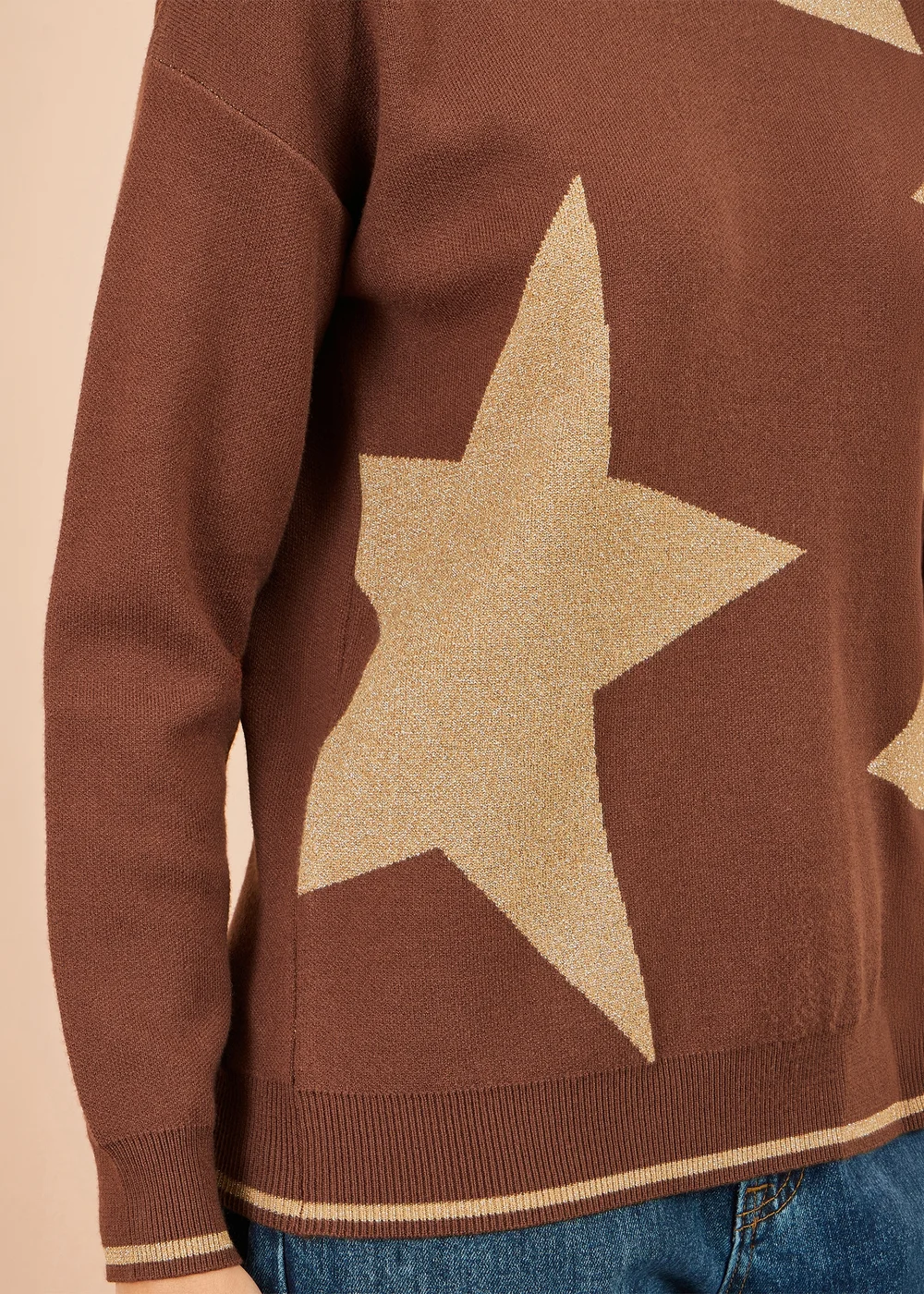 Yumi Brown Star Relaxed Jumped With Sparkle - L Image 4