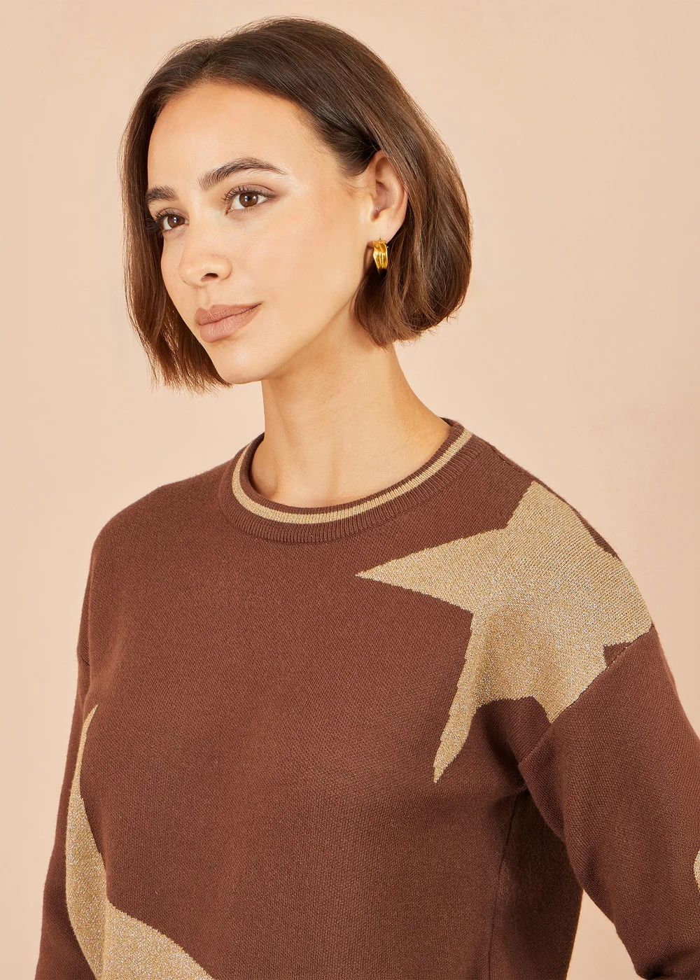 Yumi Brown Star Relaxed Jumped With Sparkle - L Image 3