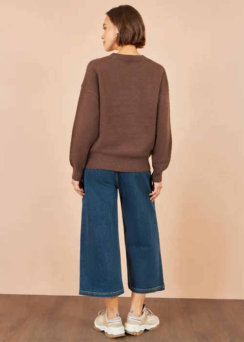 Yumi Brown Teddy Bear Relaxed Jumper - S/M Image 2