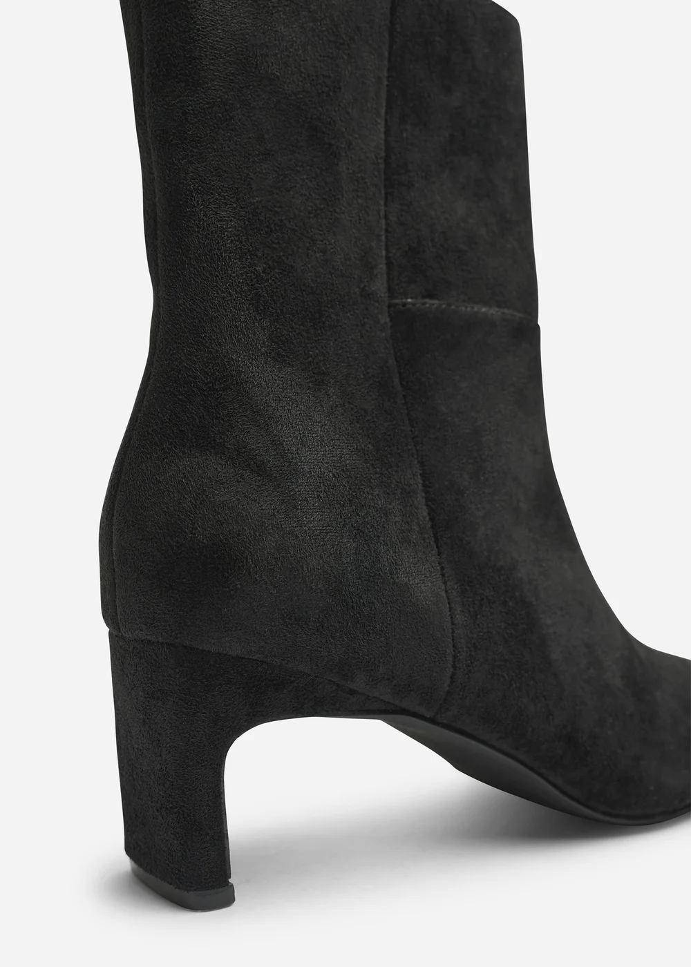 Where's That From Hirlis Black Faux Suede Snipped Toe Heeled Ankle Boot - 5 Image 5