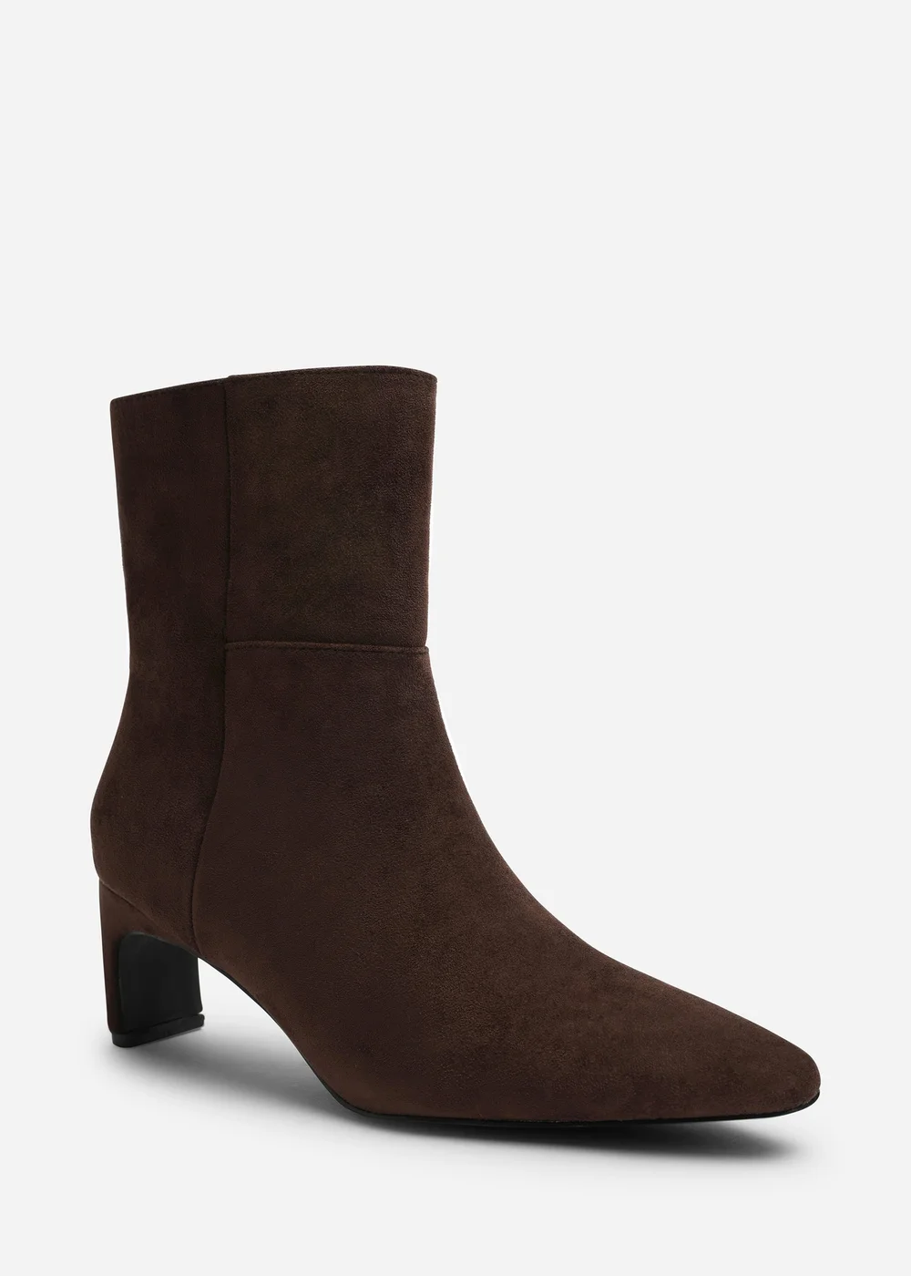 Where's That From Hirlis Dark Suede Faux Suede Snipped Toe Heeled Ankle Boot - 8 Image 3