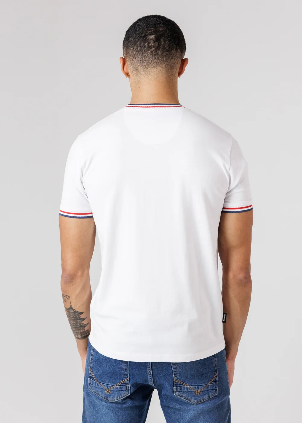 Firetrap White Regular Fit Cotton Crew T Shirt - 2XL Image 2