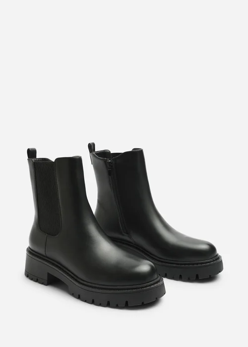 Where's That From Fadira Black Chelsea Boot With Elastic Panel - 8 Image 4