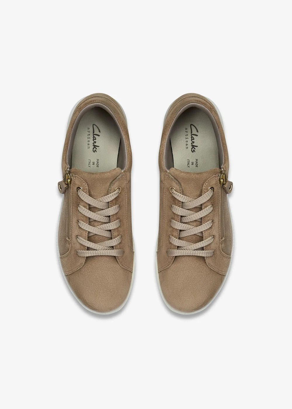 Clarks Womens Beige Un Bay Lace Suede Standard - 5 Image 6