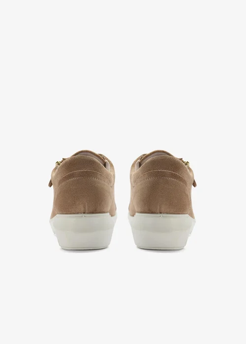 Clarks Womens Beige Un Bay Lace Suede Standard - 5 Image 4