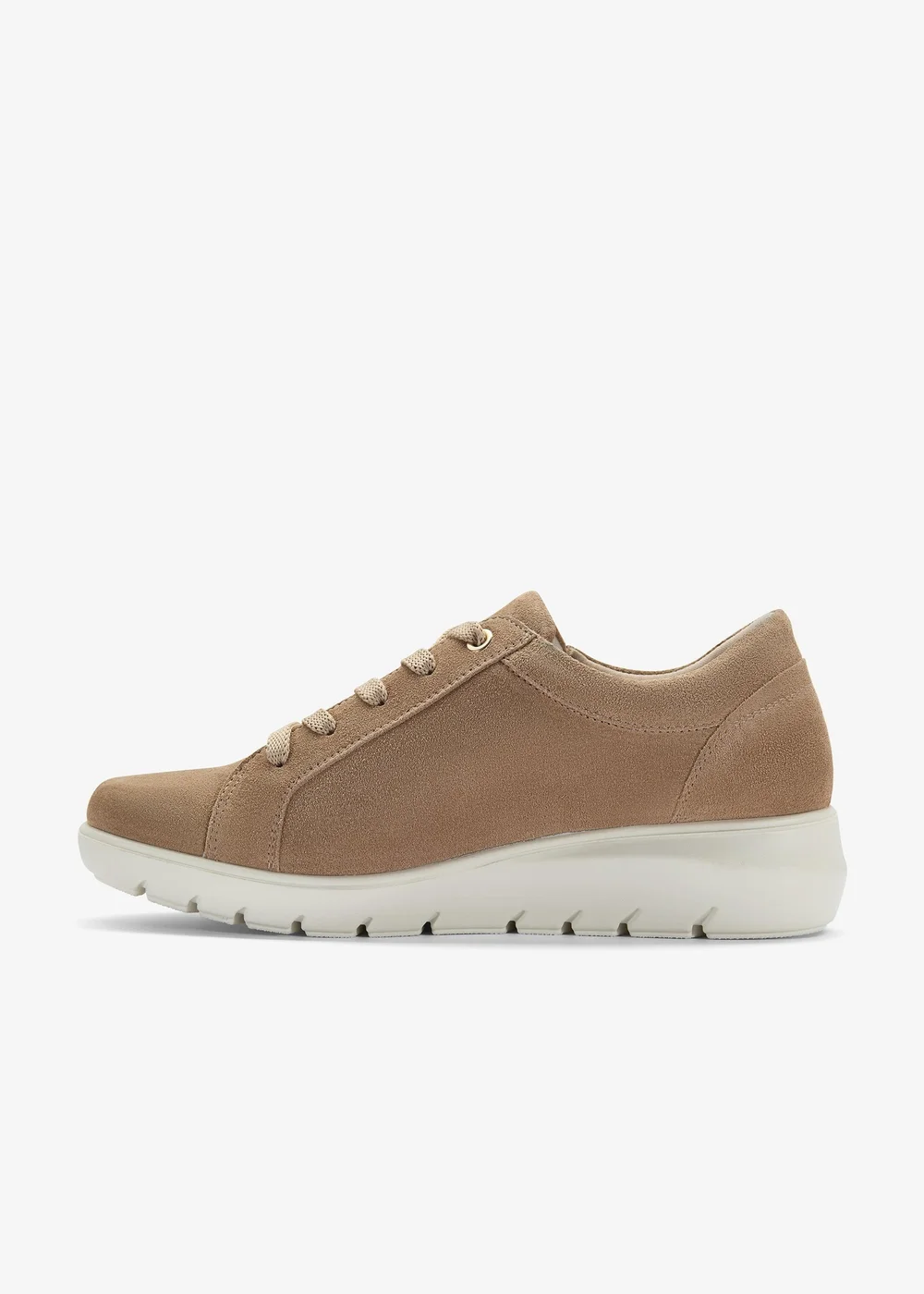 Clarks Womens Beige Un Bay Lace Suede Standard - 5 Image 2