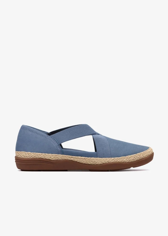 Clarks Womens Blue Elaina Dusk Nubuck Standard