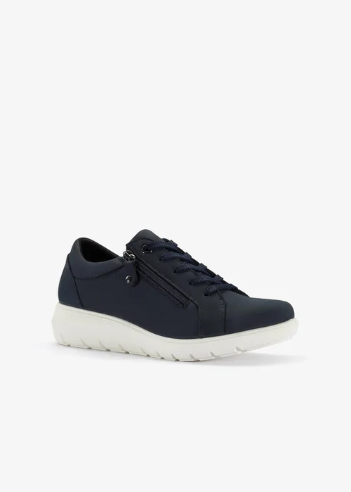 Clarks Womens Blue Un Bay Lace Nubuck Standard - 5 Image 5