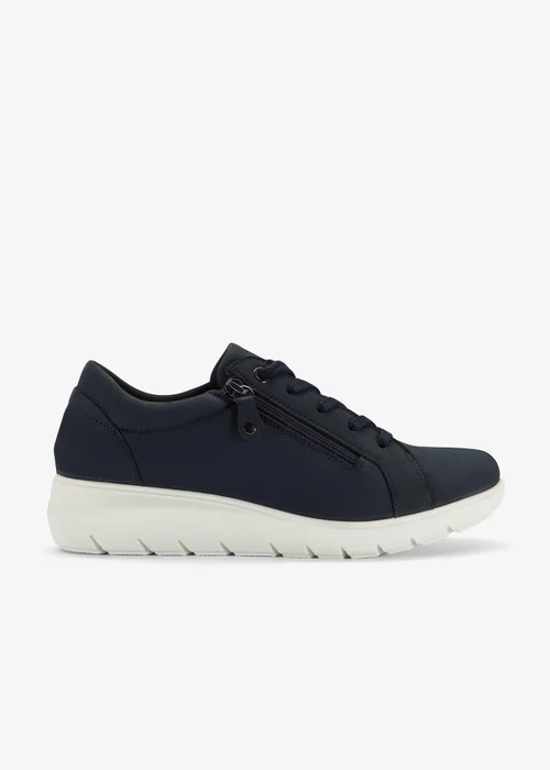 Clarks Womens Blue Un Bay Lace Nubuck Standard - 5 Image 1