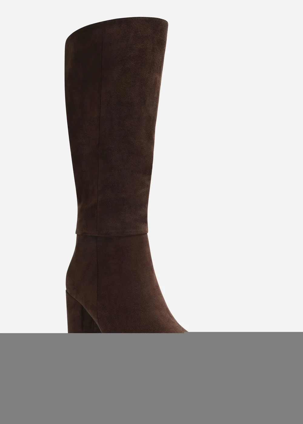 Where's That From Evixa Dark Brown Wide Fit Knee High Pointed Toe Block Heel Boot - 6 Wide Image 2