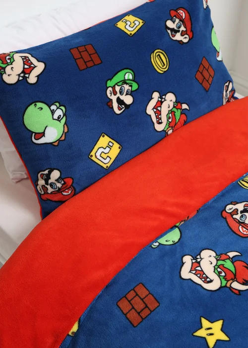 Nintendo Brothers Single Rotary Fleece Duvet - One Size Image 3