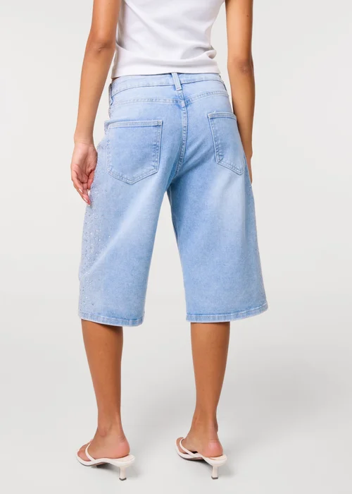 Pink Vanilla Blue Diamante Side Bermuda Shorts - 14 Image 4