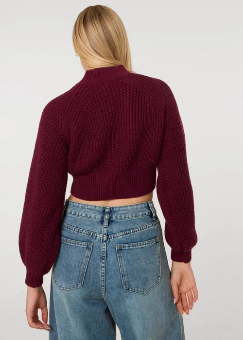 Pink Vanilla Red High Neck Knitted Jumper - S/M Image 4