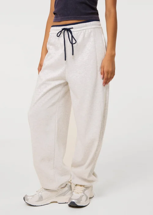 Pink Vanilla Grey Wide Leg Joggers - S Image 2