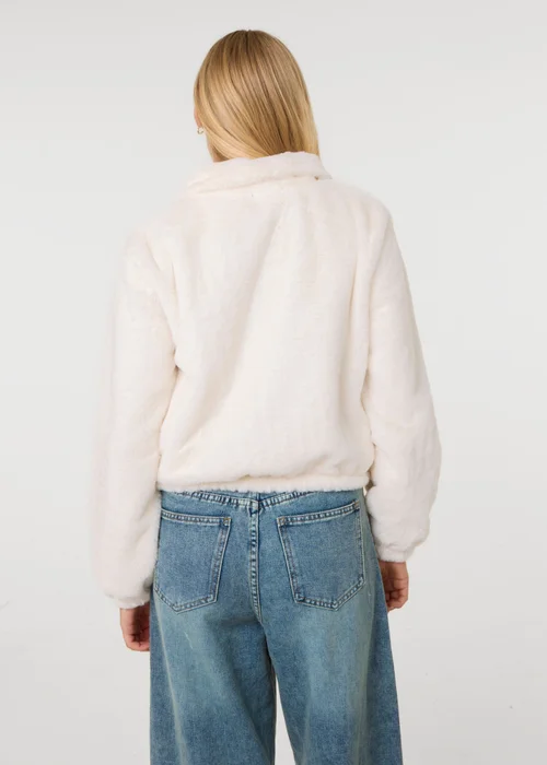 Pink Vanilla Cream Fluffy Zip Up Jacket - M Image 4