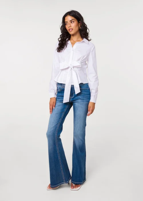 Pink Vanilla White Tie Front Shirt - S Image 3