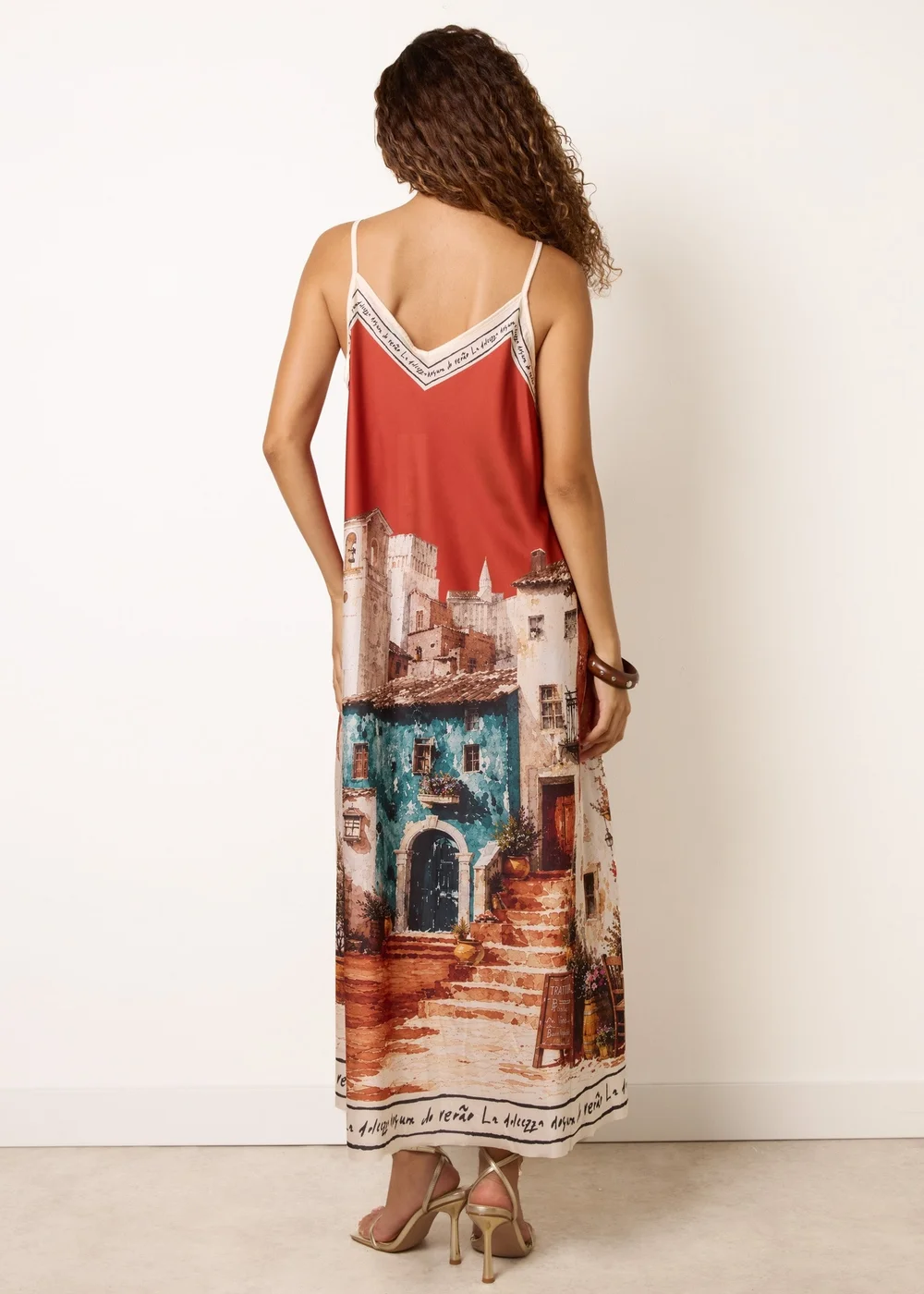 Blue Vanilla Red Satin Cami Dress - One Size Image 4
