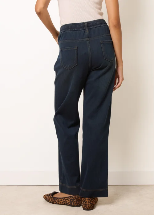 Blue Vanilla Navy Elastic Waist Jeans - XL Image 4