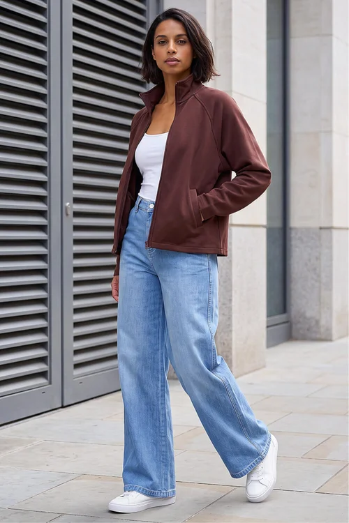Dusk Chocolate Soft Touch Zip Up Jacket - 8 Image 1