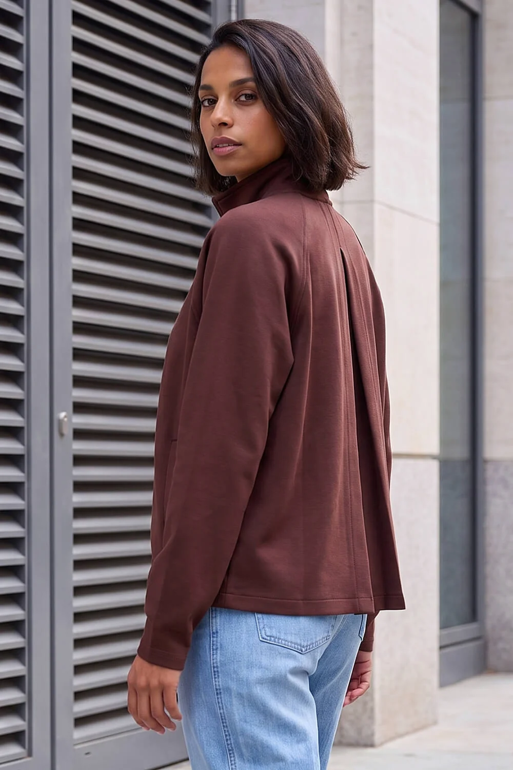 Dusk Chocolate Soft Touch Zip Up Jacket - 8 Image 3