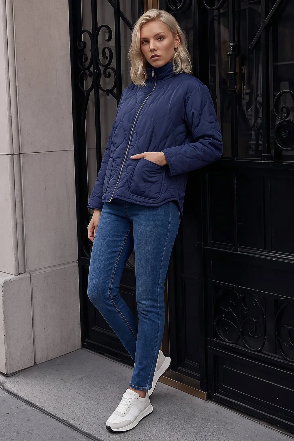 Roman Navy Petite Padded Jacket - 12 Image 3