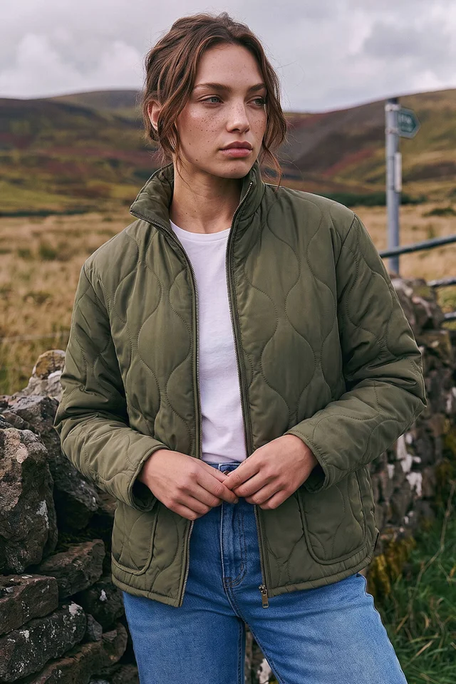Roman Khaki Petite Padded Jacket