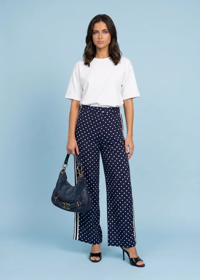 Urban Bliss Blue Spot Tape Side Trouser