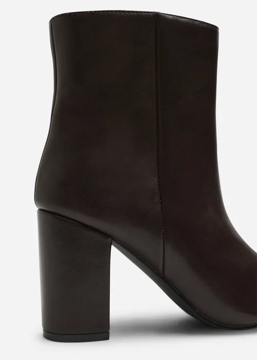 Where's That From Ebrina Dark Brown Pointed Toe Block Heeled Ankle Boot - 8 Image 4