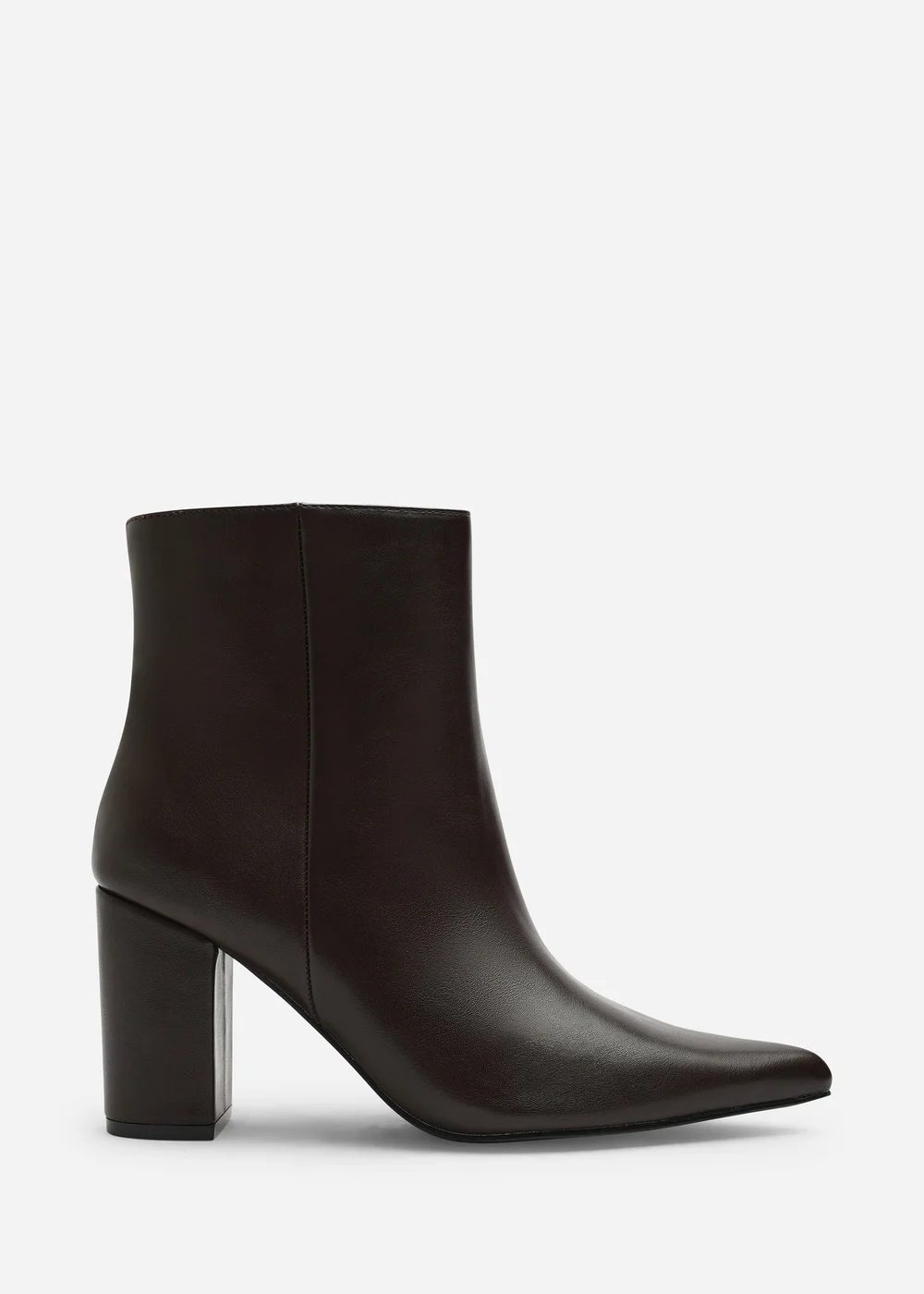 Where's That From Ebrina Dark Brown Pointed Toe Block Heeled Ankle Boot - 8 Image 1