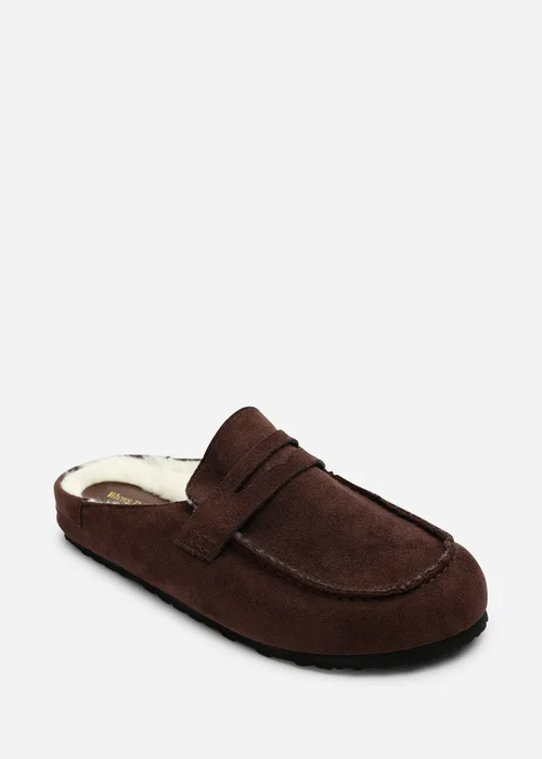 Where's That From Divelle Brown Low Back Slip On Mule With Fleece Lining - 8 Image 3