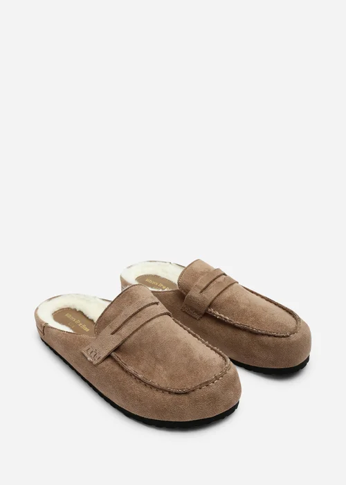 Where's That From Divelle Camel Low Back Slip On Mule With Fleece Lining - 6 Image 4