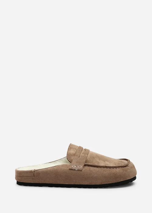 Where's That From Divelle Camel Low Back Slip On Mule With Fleece Lining - 6 Image 1