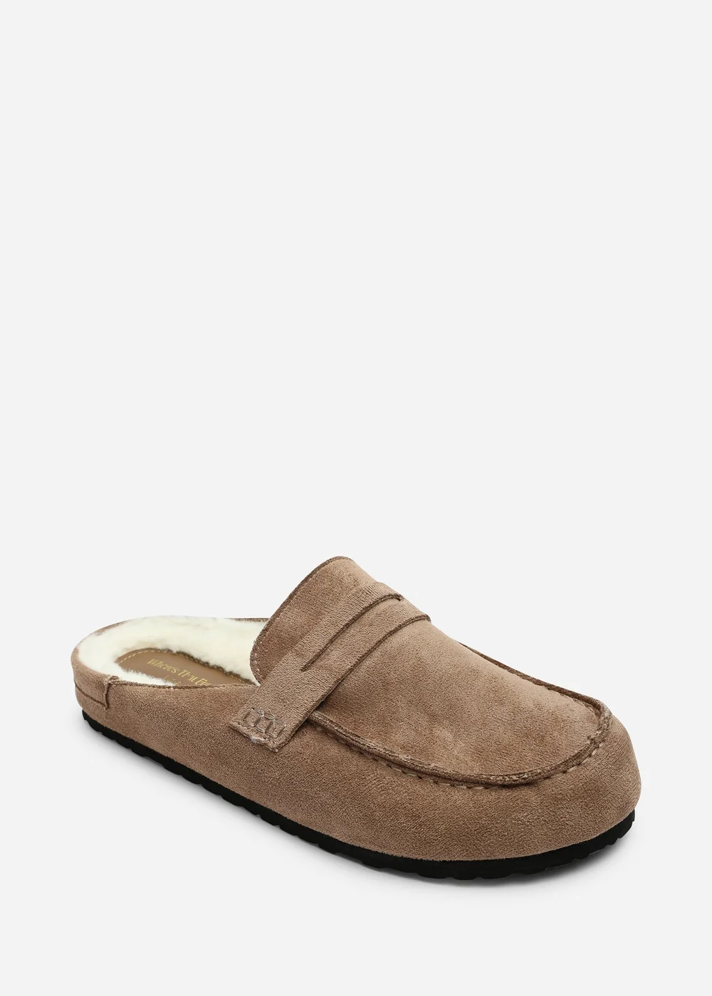 Where's That From Divelle Camel Low Back Slip On Mule With Fleece Lining - 6 Image 3